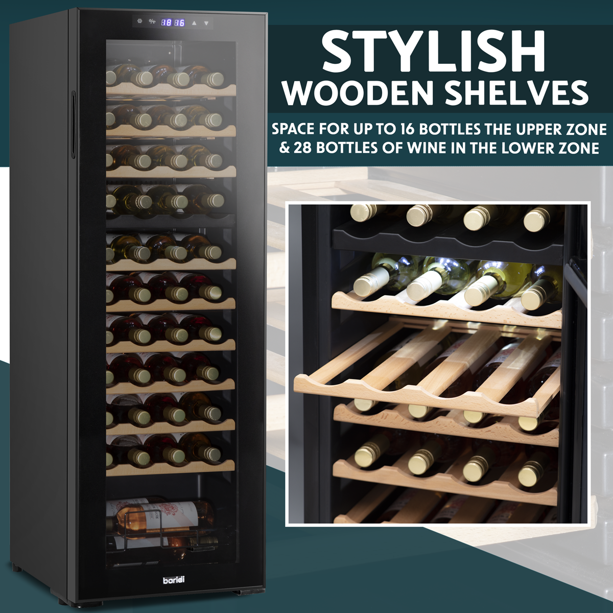 44 Bottle Dual Zone Wine Fridge & Cooler DH92