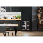 40 Bottle/120 Can Under-Counter/Freestanding Dual Zone Wine Fridge & Cooler 60cm DH96