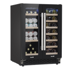 40 Bottle/120 Can Undercounter/Freestanding Dual Zone Wine Fridge & Cooler 60cm DH96
