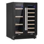 40 Bottle/120 Can Under-Counter/Freestanding Dual Zone Wine Fridge & Cooler 60cm DH96
