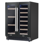 40 Bottle/120 Can Undercounter/Freestanding Dual Zone Wine Fridge & Cooler 60cm DH96