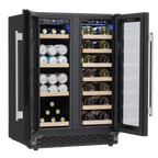 40 Bottle/120 Can Undercounter/Freestanding Dual Zone Wine Fridge & Cooler 60cm DH96
