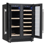 40 Bottle/120 Can Under-Counter/Freestanding Dual Zone Wine Fridge & Cooler 60cm DH96