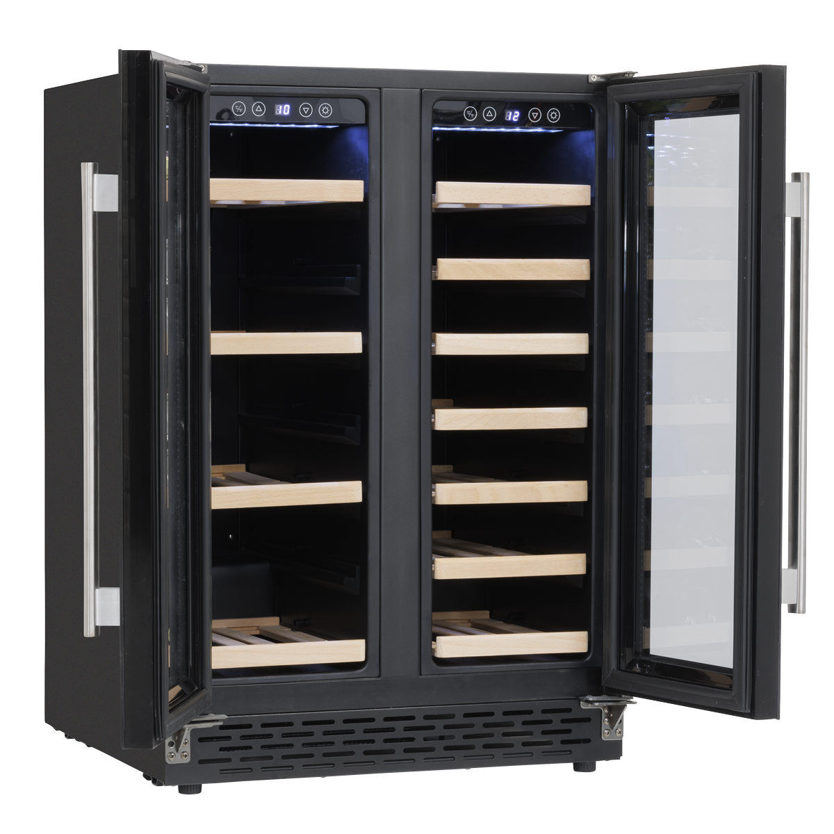 40 Bottle/120 Can Undercounter/Freestanding Dual Zone Wine Fridge & Cooler 60cm DH96