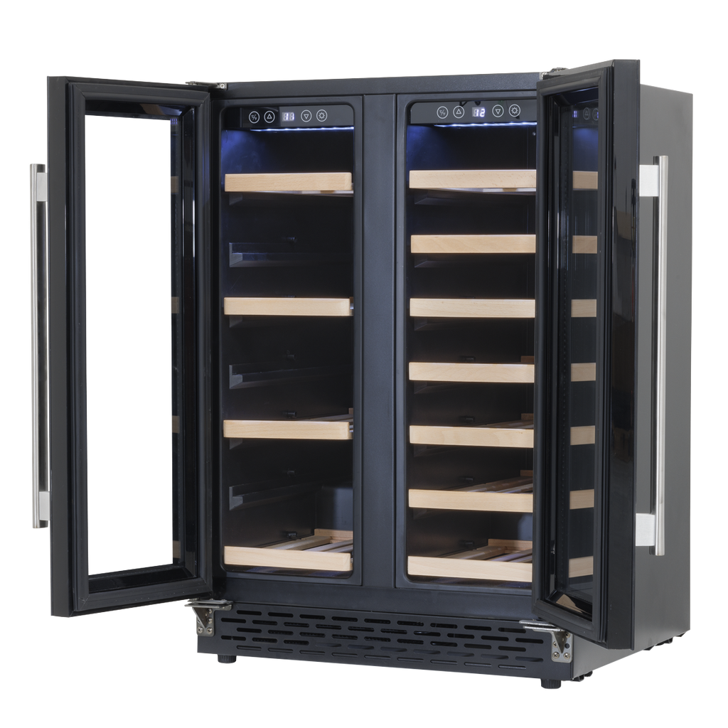 40 Bottle/120 Can Undercounter/Freestanding Dual Zone Wine Fridge & Cooler 60cm DH96