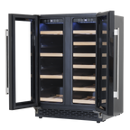 40 Bottle/120 Can Undercounter/Freestanding Dual Zone Wine Fridge & Cooler 60cm DH96