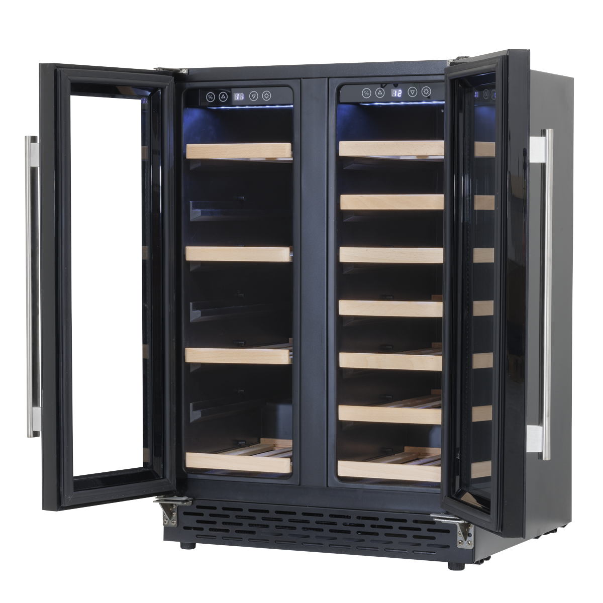 40 Bottle/120 Can Undercounter/Freestanding Dual Zone Wine Fridge & Cooler 60cm DH96