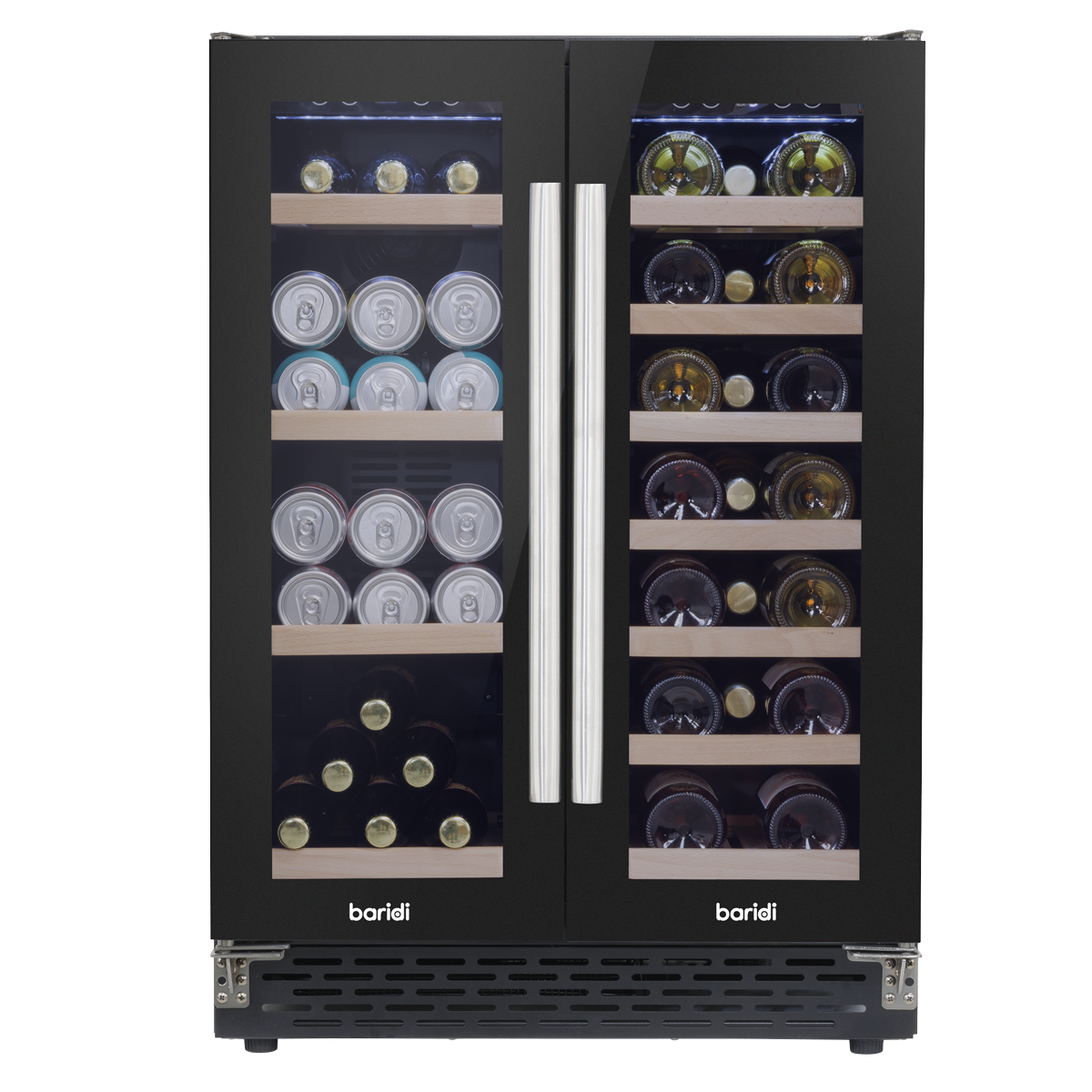40 Bottle/120 Can Undercounter/Freestanding Dual Zone Wine Fridge & Cooler 60cm DH96