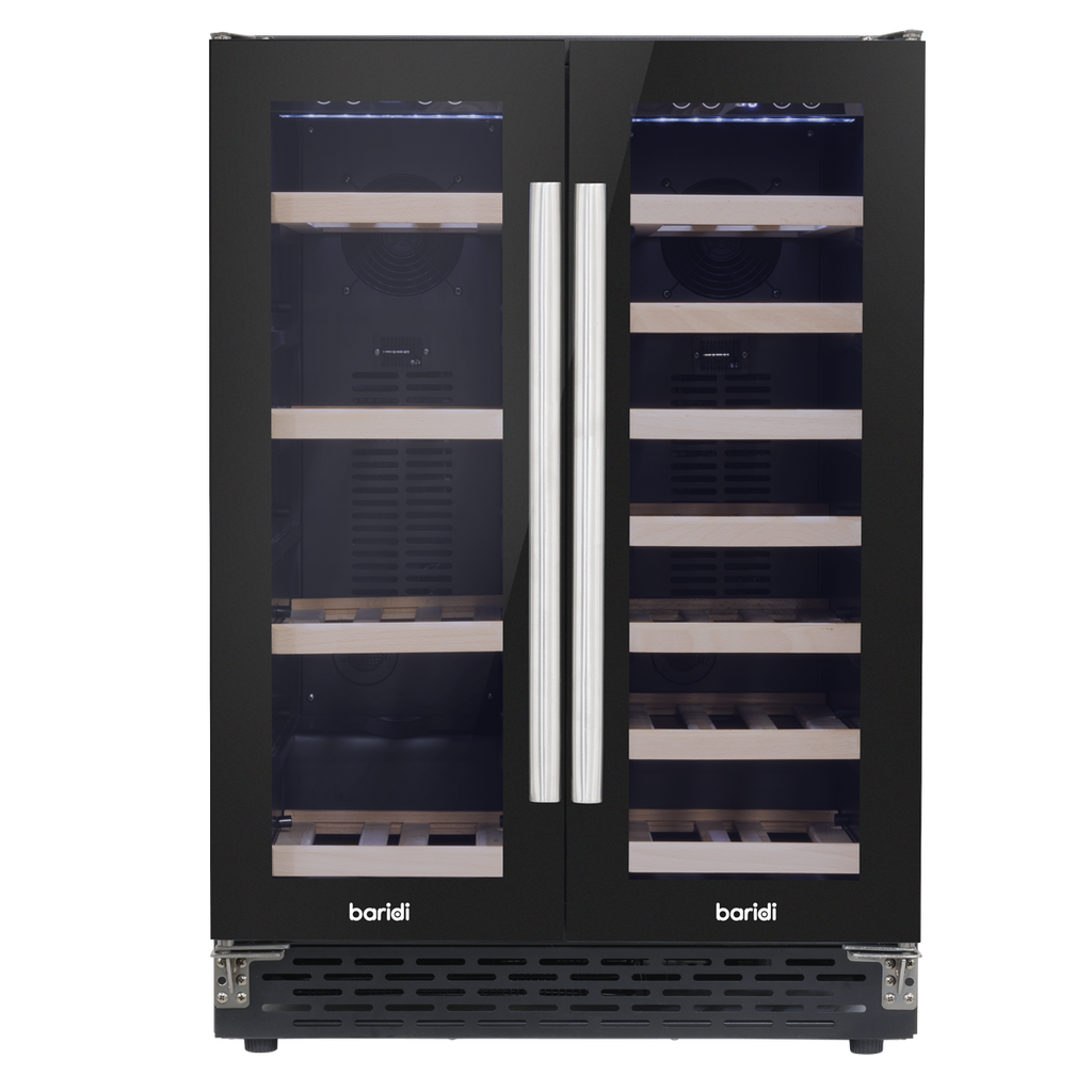 40 Bottle/120 Can Undercounter/Freestanding Dual Zone Wine Fridge & Cooler 60cm DH96