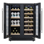 40 Bottle/120 Can Undercounter/Freestanding Dual Zone Wine Fridge & Cooler 60cm DH96