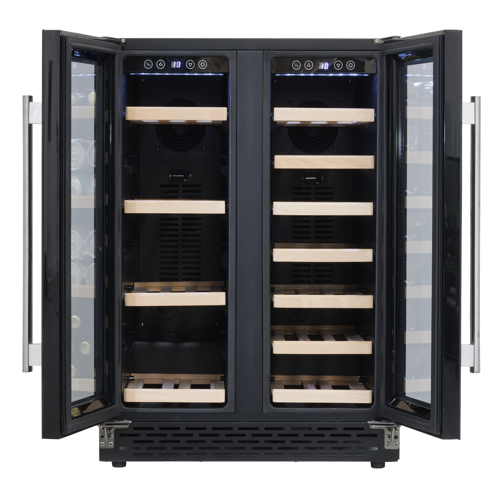 40 Bottle/120 Can Undercounter/Freestanding Dual Zone Wine Fridge & Cooler 60cm DH96