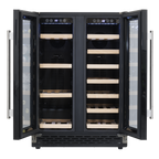 40 Bottle/120 Can Undercounter/Freestanding Dual Zone Wine Fridge & Cooler 60cm DH96