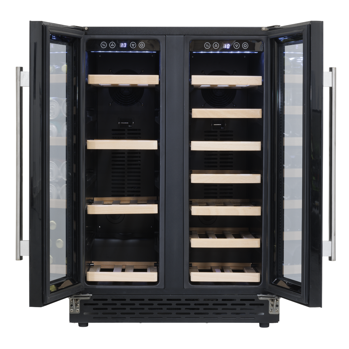 40 Bottle/120 Can Undercounter/Freestanding Dual Zone Wine Fridge & Cooler 60cm DH96
