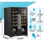 24 Bottle Dual Zone Wine Fridge & Cooler DH97