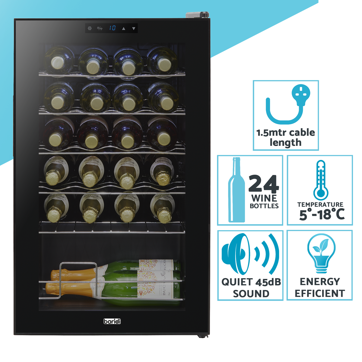 24 Bottle Tabletop Wine Fridge & Cooler DH9