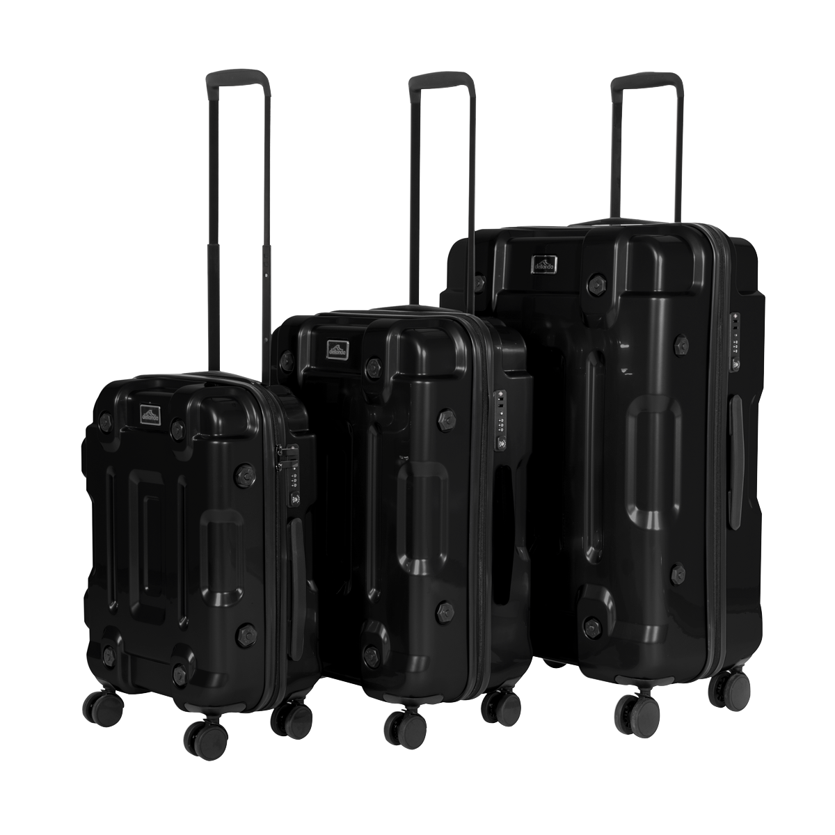 Lightweight ABS Luggage Set 3pc - Black DL10