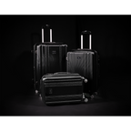 Lightweight ABS Luggage Set with TSA Lock - Black DL11