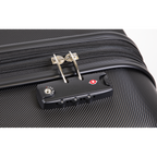 Lightweight ABS Luggage Set with TSA Lock - Black DL11