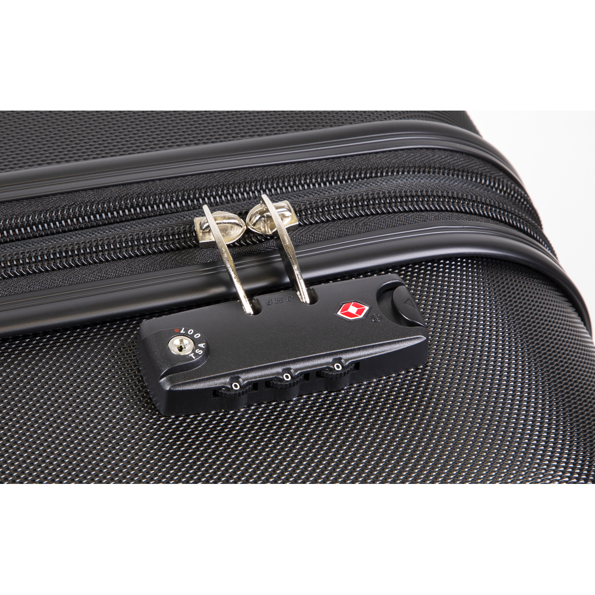 Lightweight ABS Luggage Set with TSA Lock - Black DL11