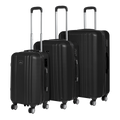Lightweight ABS Luggage Set with TSA Lock - Black DL11
