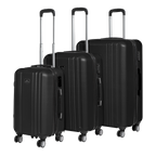 Lightweight ABS Luggage Set with TSA Lock - Black DL11