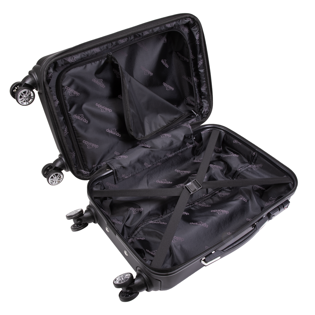 Lightweight ABS Luggage Set with TSA Lock - Black DL11
