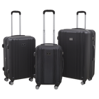 Lightweight ABS Luggage Set with TSA Lock - Black DL11