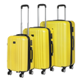 Lightweight ABS Luggage Set with TSA Lock - Yellow DL124