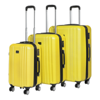 Lightweight ABS Luggage Set with TSA Lock - Yellow DL124