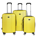 Lightweight ABS Luggage Set with TSA Lock - Yellow DL124