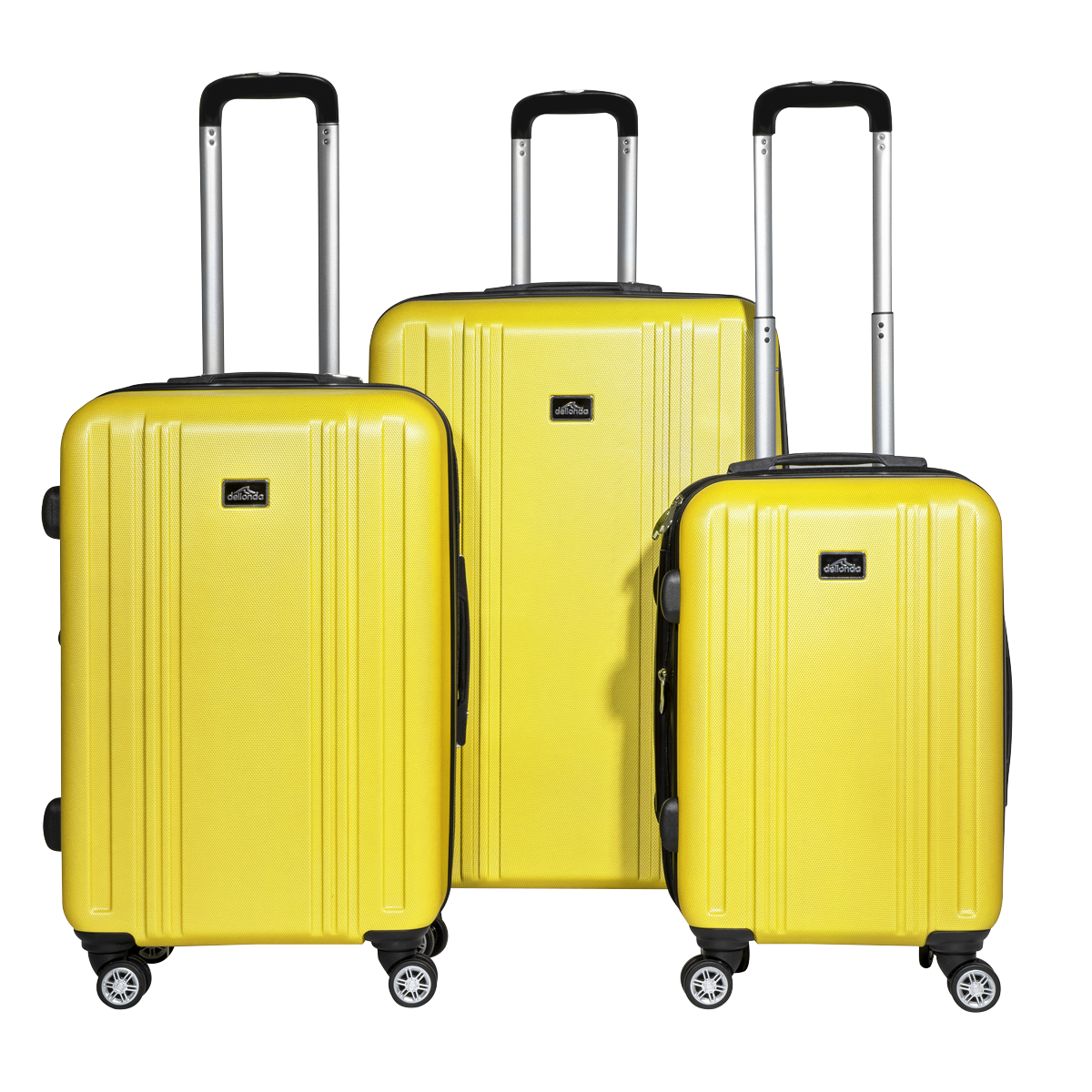 Lightweight ABS Luggage Set with TSA Lock - Yellow DL124