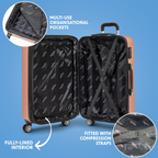 Lightweight ABS Luggage Set with TSA Lock - Rose Gold DL125