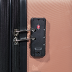 Lightweight ABS Luggage Set with TSA Lock - Rose Gold DL125