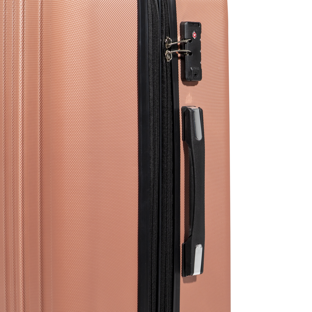 Lightweight ABS Luggage Set with TSA Lock - Rose Gold DL125