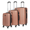 Lightweight ABS Luggage Set with TSA Lock - Rose Gold DL125