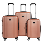 Lightweight ABS Luggage Set with TSA Lock - Rose Gold DL125