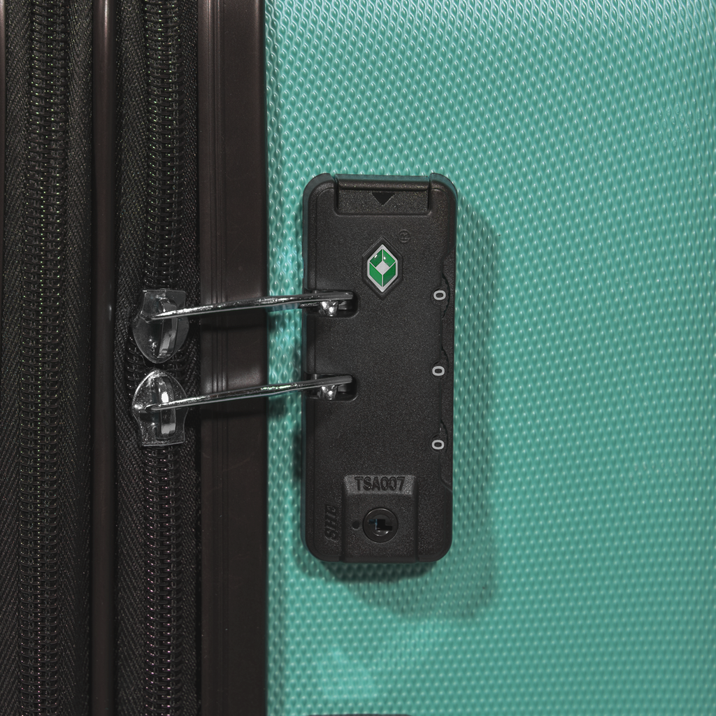 Lightweight ABS Luggage Set with TSA Lock - Teal DL126