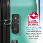 Lightweight ABS Luggage Set with TSA Lock - Teal DL126