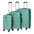 Lightweight ABS Luggage Set with TSA Lock - Teal DL126