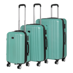 Lightweight ABS Luggage Set with TSA Lock - Teal DL126
