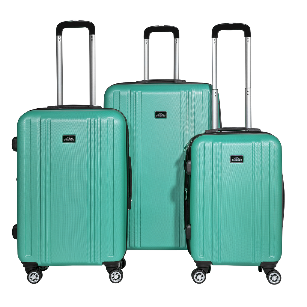Lightweight ABS Luggage Set with TSA Lock - Teal DL126