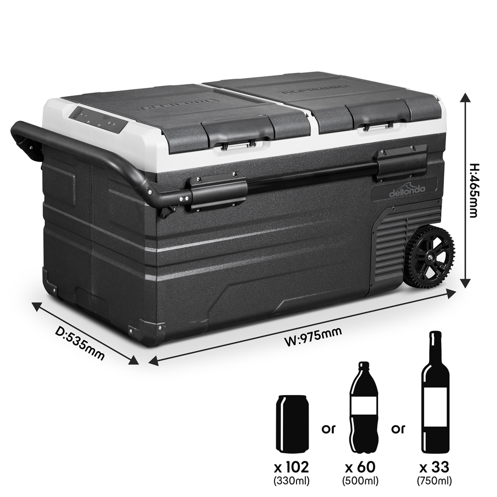 Portable Fridge Freezer/Cool Box with LED Display 75L DL127