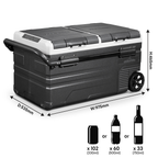 Portable Fridge Freezer/Cool Box with LED Display 75L DL127