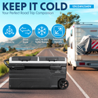 Portable Fridge Freezer/Cool Box with LED Display 75L DL127