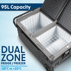 Portable Fridge Freezer/Cool Box with LED Display 95L DL128