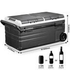 Portable Fridge Freezer/Cool Box with LED Display 95L DL128