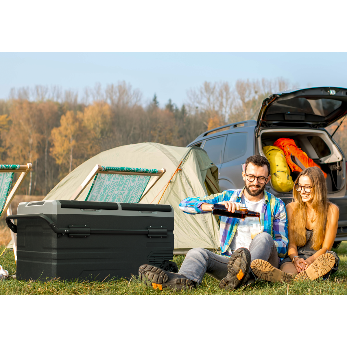Portable Fridge Freezer/Cool Box with LED Display 95L DL128