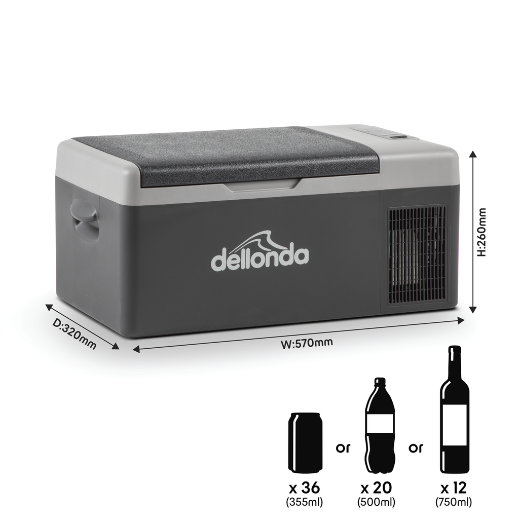 Portable Fridge Freezer/Cool Box with LED Display 15L DL12