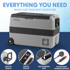 Portable Fridge Freezer/Cool Box with LED Display & AC/DC 230V Adaptor 50L DL132