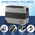 Portable Fridge Freezer/Cool Box with LED Display & AC/DC 230V Adaptor 60L DL133